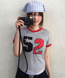 A NUMBERING LINETAPE DOT TEE GREY