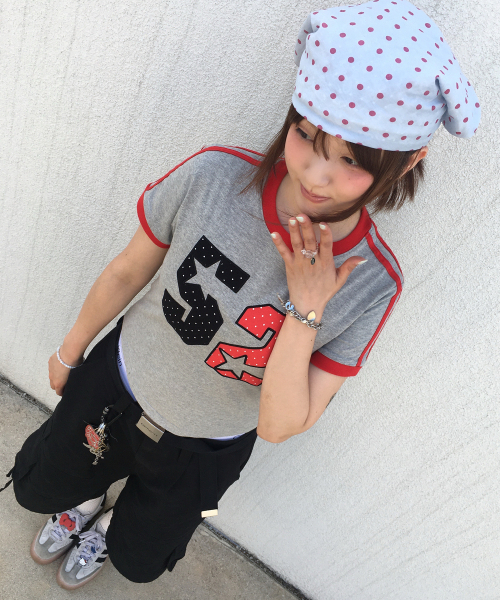 AMESWORLDWIDE（アメスワールドワイド）の「A NUMBERING LINETAPE DOT TEE GREY（Tシャツ/カットソー・レディース・その他・FREE）」の8枚目の写真