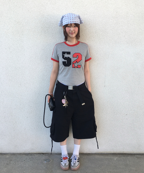 AMESWORLDWIDE（アメスワールドワイド）の「A NUMBERING LINETAPE DOT TEE GREY（Tシャツ/カットソー・レディース・その他・FREE）」の9枚目の写真