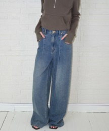 SOLWEIGE（ソルヴェイグ）の「【SOLWEIGE】ウォッシュド加工 ヴィンテージ風 ワイドデニムパンツ（デニムパンツ）」
