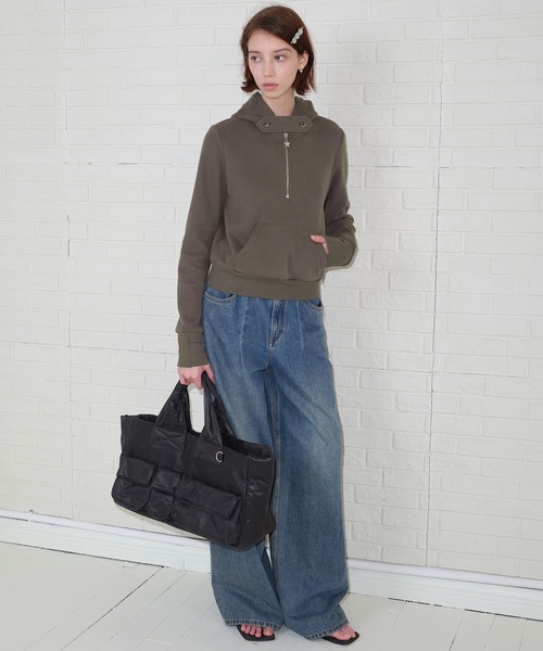 SOLWEIGE(ソルヴェイグ)の「【SOLWEIGE】ウォッシュド加工 ヴィンテージ風 ワイドデニムパンツ(デニムパンツ・レディース・インディゴブルー・S/XS/M)」の7枚目の写真