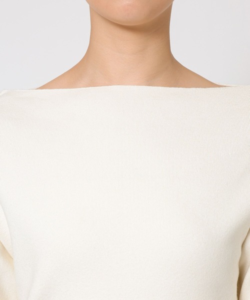 BABYLONE（バビロン）の「COWOオフショルプルオーバー（ニット/セーター・レディース・オフホワイト/ネイビー/ベージュ・フリー）」の12枚目の写真