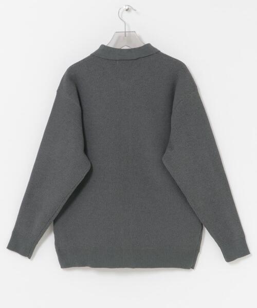 URBAN RESEARCH（アーバンリサーチ）の「モールリュクスポロカーディガン（カーディガン/ボレロ・メンズ・アイボリー/チャコールグレー/ブラック・MEDIUM/LARGE）」の12枚目の写真