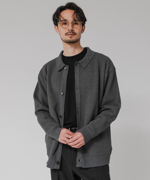 URBAN RESEARCH（アーバンリサーチ）の「モールリュクスポロカーディガン（カーディガン/ボレロ・メンズ・アイボリー/ブラック/チャコールグレー・MEDIUM/LARGE）」の20枚目の写真