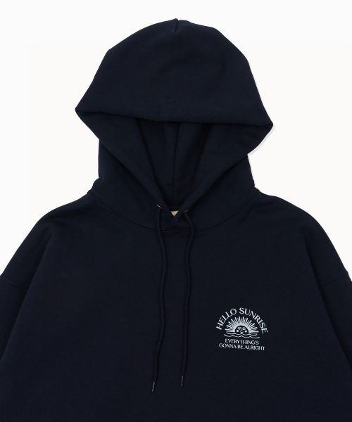 HELLO SUNRISE(ハローサンライズ)の「HS Logo Hoodie_Navy(パーカー・レディース・ネイビー・SMALL/MEDIUM/LARGE)」の8枚目の写真