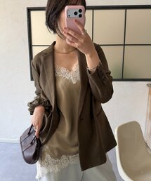 DouDou | 【SAKURA企画カラーあり】ショート丈アシメレースキャミ(シャツ/ブラウス)