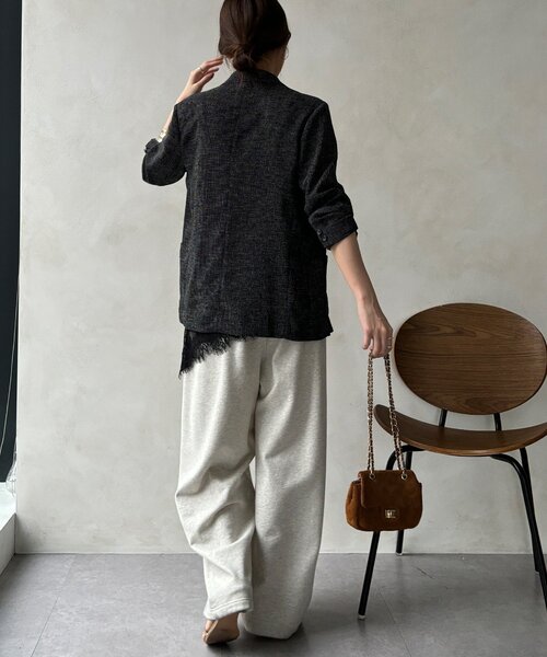 DouDou（ドゥドゥ）の「ショート丈アシメレースキャミ（シャツ/ブラウス・レディース・グレー/ブラック/アイボリー・FREE）」の20枚目の写真