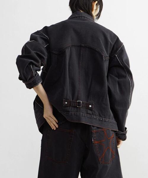 CONVERSE TOKYO(コンバーストウキョウ)の「DENIM SWITCHING JACKET(デニムジャケット・レディース・ブラック/インディゴブルー・MEDIUM/SMALL)」の19枚目の写真
