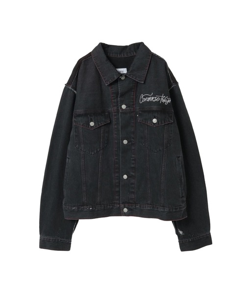 CONVERSE TOKYO(コンバーストウキョウ)の「DENIM SWITCHING JACKET(デニムジャケット・レディース・ブラック/インディゴブルー・MEDIUM/SMALL)」の10枚目の写真