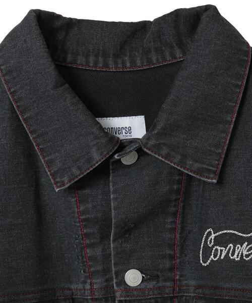 CONVERSE TOKYO(コンバーストウキョウ)の「DENIM SWITCHING JACKET(デニムジャケット・レディース・ブラック/インディゴブルー・MEDIUM/SMALL)」の12枚目の写真