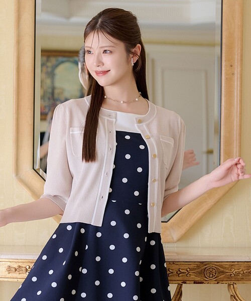 HONEYCOMB MESH KNIT カーディガン