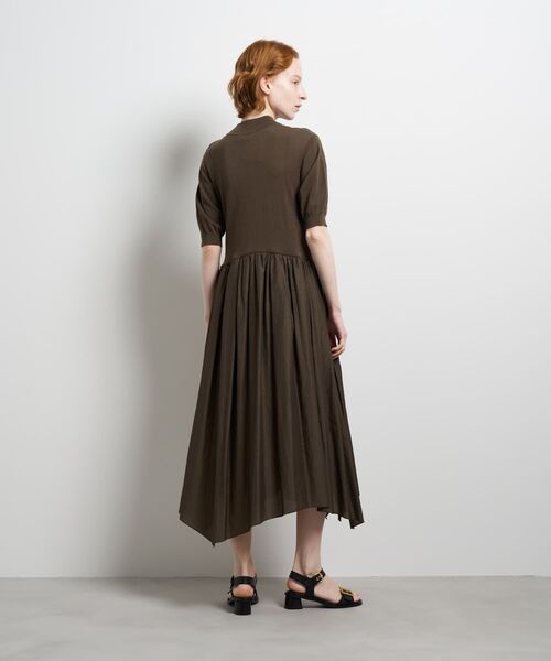 LANVIN en Bleu（ランバンオンブルー）の「ニットドッキングワンピース（ワンピース・レディース・ブラウン/ネイビー/オフホワイト/ブラック・38/36）」の6枚目の写真