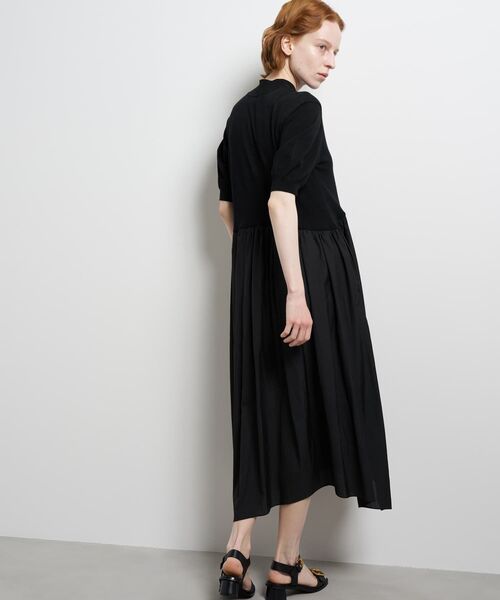 LANVIN en Bleu（ランバンオンブルー）の「ニットドッキングワンピース（ワンピース・レディース・ブラウン/ネイビー/オフホワイト/ブラック・38/36）」の15枚目の写真