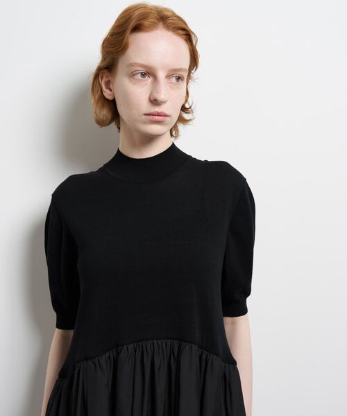 LANVIN en Bleu（ランバンオンブルー）の「ニットドッキングワンピース（ワンピース・レディース・ブラウン/ネイビー/オフホワイト/ブラック・38/36）」の17枚目の写真