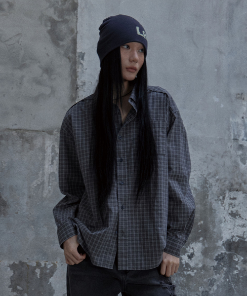 TONY LAWRENCE(トニーローレンス)の「カットオフチェックシャツグレー(シャツ/ブラウス・レディース・その他・LARGE/MEDIUM/SMALL)」の1枚目の写真