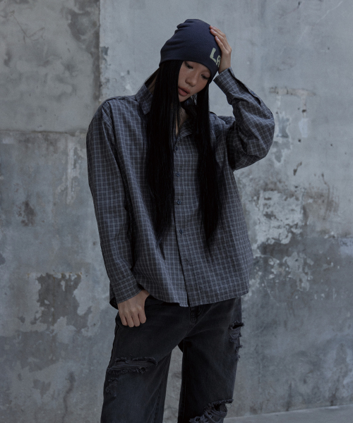 TONY LAWRENCE(トニーローレンス)の「カットオフチェックシャツグレー(シャツ/ブラウス・レディース・その他・LARGE/MEDIUM/SMALL)」の5枚目の写真
