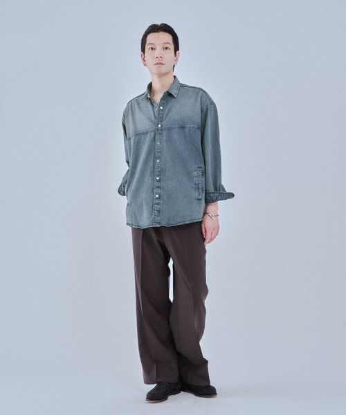 EDIFICE(エディフィス)の「LE JEAN DE EDIFICE 9オンス デニムシャツ(デニムジャケット・メンズ・ホワイト/ライトブルー・SMALL/MEDIUM/LARGE)」の3枚目の写真