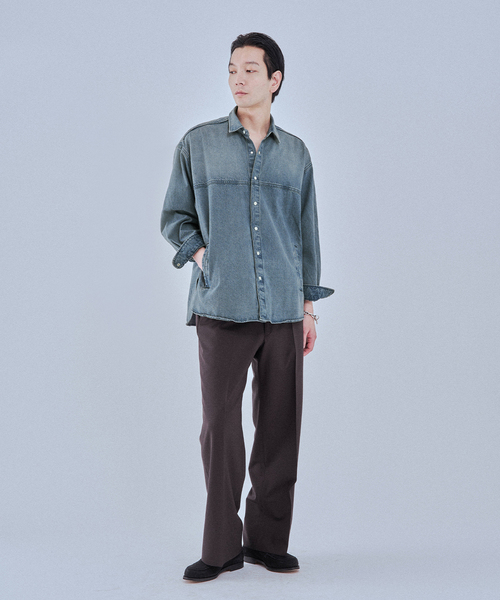 EDIFICE(エディフィス)の「LE JEAN DE EDIFICE 9オンス デニムシャツ(デニムジャケット・メンズ・ホワイト/ライトブルー・SMALL/MEDIUM/LARGE)」の4枚目の写真