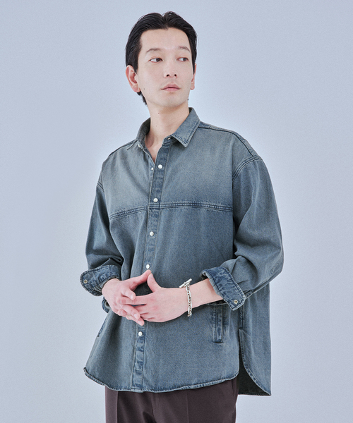 EDIFICE(エディフィス)の「LE JEAN DE EDIFICE 9オンス デニムシャツ(デニムジャケット・メンズ・ホワイト/ライトブルー・SMALL/MEDIUM/LARGE)」の6枚目の写真