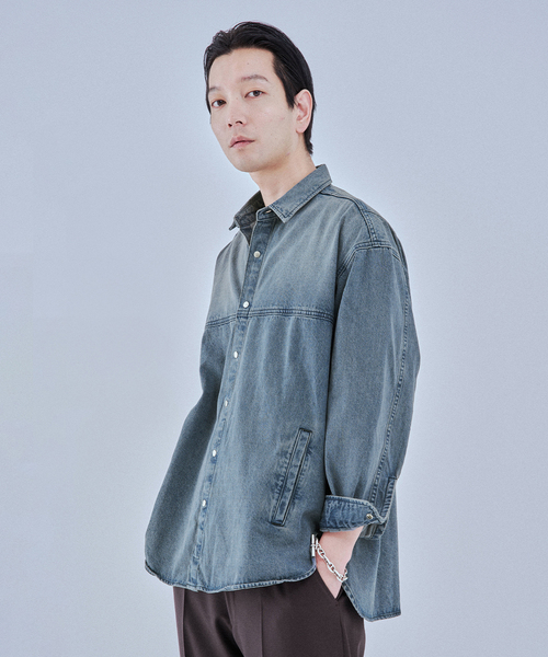 EDIFICE(エディフィス)の「LE JEAN DE EDIFICE 9オンス デニムシャツ(デニムジャケット・メンズ・ホワイト/ライトブルー・SMALL/MEDIUM/LARGE)」の8枚目の写真