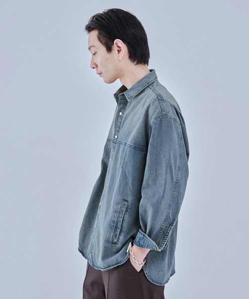 EDIFICE(エディフィス)の「LE JEAN DE EDIFICE 9オンス デニムシャツ(デニムジャケット・メンズ・ホワイト/ライトブルー・SMALL/MEDIUM/LARGE)」の9枚目の写真