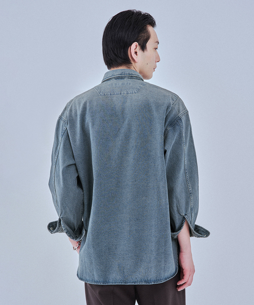 EDIFICE(エディフィス)の「LE JEAN DE EDIFICE 9オンス デニムシャツ(デニムジャケット・メンズ・ホワイト/ライトブルー・SMALL/MEDIUM/LARGE)」の10枚目の写真