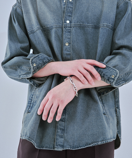 EDIFICE(エディフィス)の「LE JEAN DE EDIFICE 9オンス デニムシャツ(デニムジャケット・メンズ・ホワイト/ライトブルー・SMALL/MEDIUM/LARGE)」の12枚目の写真