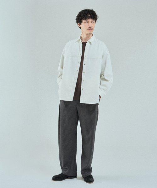 EDIFICE(エディフィス)の「LE JEAN DE EDIFICE 9オンス デニムシャツ(デニムジャケット・メンズ・ホワイト/ライトブルー・SMALL/MEDIUM/LARGE)」の16枚目の写真