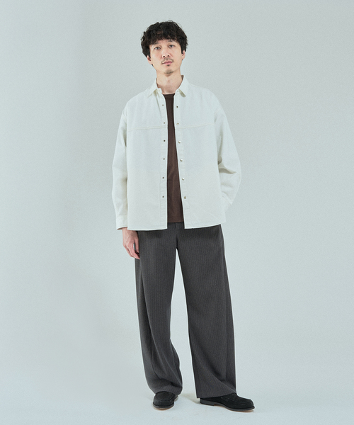 EDIFICE(エディフィス)の「LE JEAN DE EDIFICE 9オンス デニムシャツ(デニムジャケット・メンズ・ホワイト/ライトブルー・SMALL/MEDIUM/LARGE)」の17枚目の写真