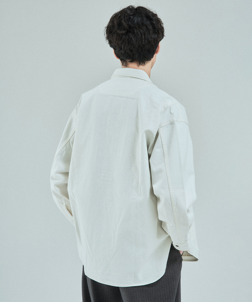 EDIFICE(エディフィス)の「LE JEAN DE EDIFICE 9オンス デニムシャツ(デニムジャケット・メンズ・ホワイト/ライトブルー・SMALL/MEDIUM/LARGE)」の21枚目の写真