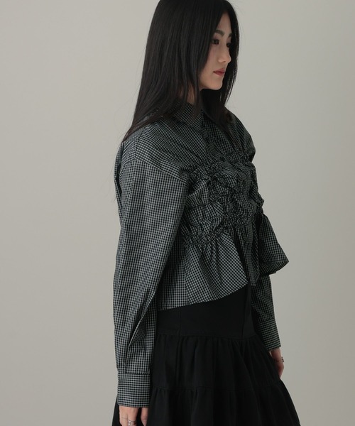 3.3 Field Trip （3.3フィールドトリップ）の「3.3 Field Trip／フロントギャザーシャツ（シャツ/ブラウス・レディース・サックスブルー/その他1/その他2・FREE）」の9枚目の写真