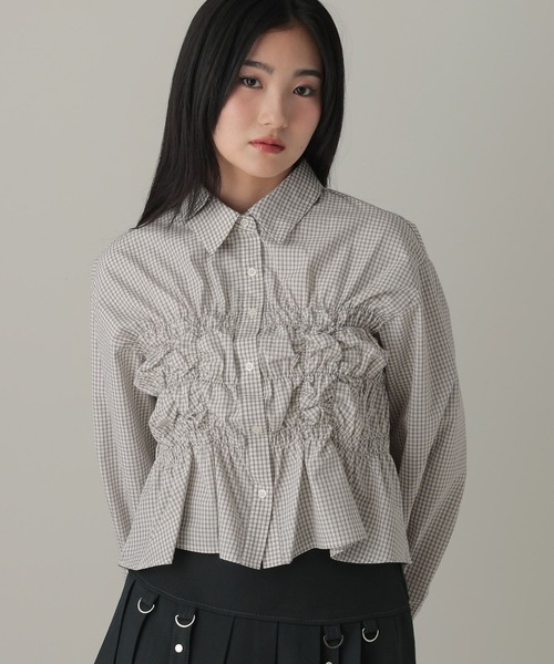 3.3 Field Trip （3.3フィールドトリップ）の「3.3 Field Trip／フロントギャザーシャツ（シャツ/ブラウス・レディース・サックスブルー/その他1/その他2・FREE）」の12枚目の写真