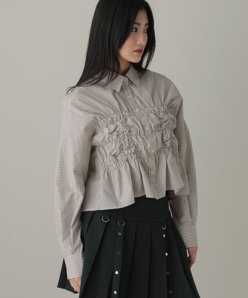 3.3 Field Trip （3.3フィールドトリップ）の「3.3 Field Trip／フロントギャザーシャツ（シャツ/ブラウス・レディース・サックスブルー/その他1/その他2・FREE）」の13枚目の写真