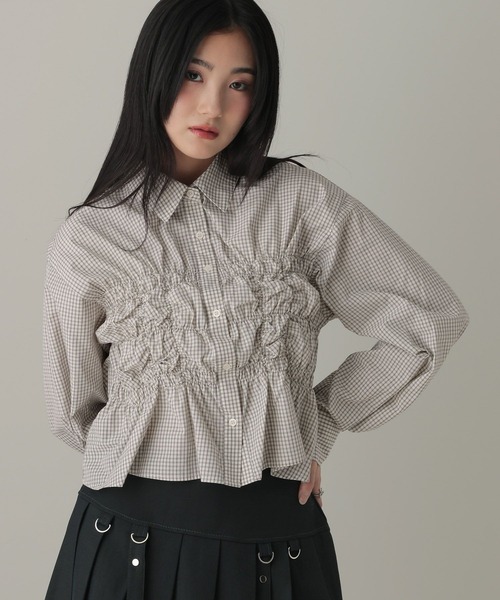 3.3 Field Trip （3.3フィールドトリップ）の「3.3 Field Trip／フロントギャザーシャツ（シャツ/ブラウス・レディース・サックスブルー/その他1/その他2・FREE）」の15枚目の写真