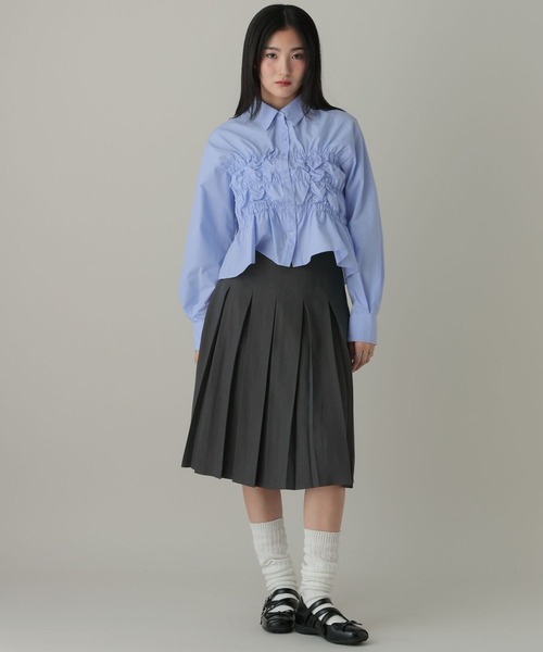 3.3 Field Trip （3.3フィールドトリップ）の「3.3 Field Trip／フロントギャザーシャツ（シャツ/ブラウス・レディース・サックスブルー/その他1/その他2・FREE）」の16枚目の写真
