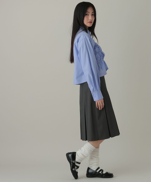 3.3 Field Trip （3.3フィールドトリップ）の「3.3 Field Trip／フロントギャザーシャツ（シャツ/ブラウス・レディース・サックスブルー/その他1/その他2・FREE）」の18枚目の写真