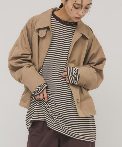 KBF（ケイビーエフ）の「シアーボーダールーズニット（ニット/セーター・レディース・グレー系その他/ブラウン系その他/ホワイト系その他/レッド系その他・ONE）」の19枚目の写真