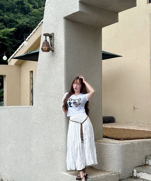CARGOBROS FOR WOMAN(カーゴブロスフォーウィメン)の「ヴィンテージハートフラッグショート半袖Tシャツ(ソリッドグレー)(Tシャツ/カットソー・レディース・その他・FREE)」の10枚目の写真