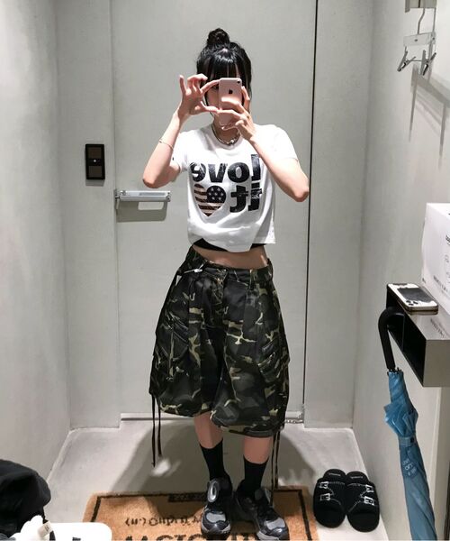 CARGOBROS FOR WOMAN(カーゴブロスフォーウィメン)の「ヴィンテージハートフラッグショート半袖Tシャツ(ソリッドグレー)(Tシャツ/カットソー・レディース・その他・FREE)」の12枚目の写真
