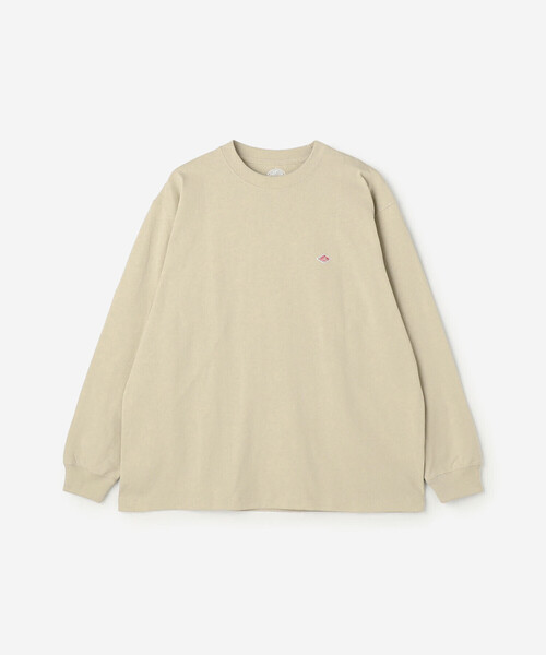DANTON（ダントン）の「DANTON | クルーネック 長袖Tシャツ MEN（Tシャツ/カットソー・メンズ・グレイッシュベージュ/ホワイト/ブラック・M/S/L/XL）」の4枚目の写真
