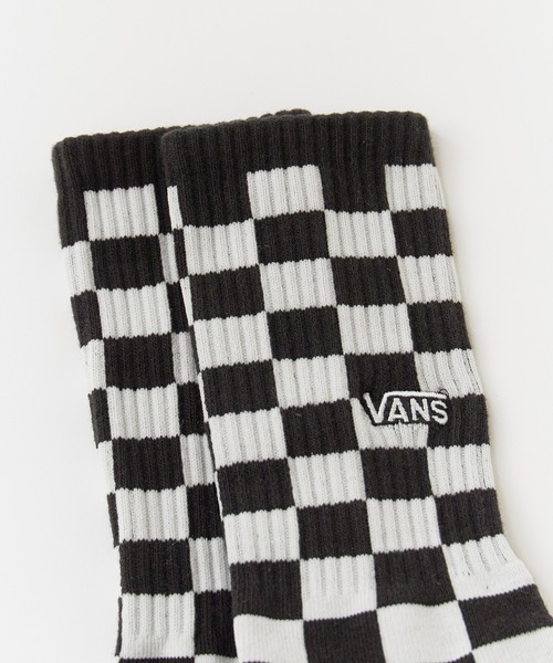 VANS(バンズ)の「VANS/ヴァンズ チェッカーボード リブ編み クルーソックス(ソックス/靴下・メンズ・ブラック・ONE SIZE)」の7枚目の写真