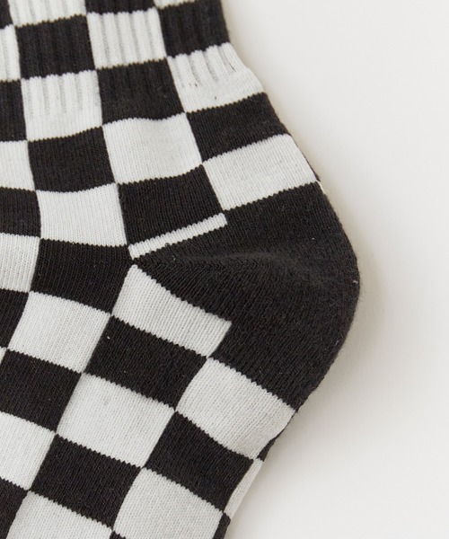 VANS(バンズ)の「VANS/ヴァンズ チェッカーボード リブ編み クルーソックス(ソックス/靴下・メンズ・ブラック・ONE SIZE)」の9枚目の写真