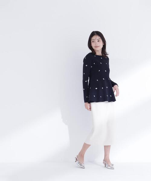NATURAL BEAUTY BASIC(ナチュラルビューティーベーシック)の「◇ペンシルラインスカート(スカート・レディース・ブラウン/ブラック/オフホワイト・FREE)」の2枚目の写真