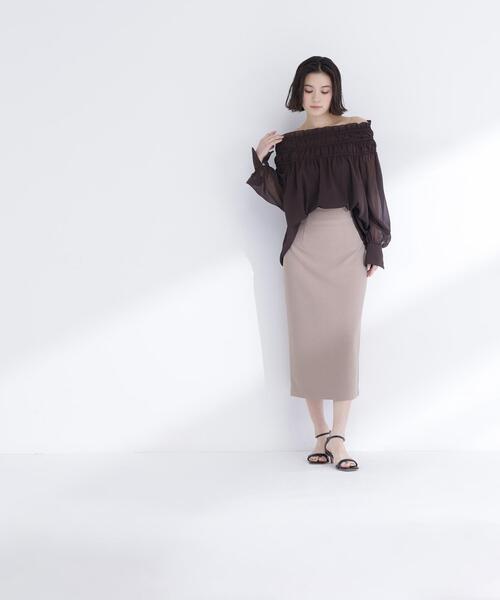 NATURAL BEAUTY BASIC(ナチュラルビューティーベーシック)の「◇ペンシルラインスカート(スカート・レディース・ブラウン/ブラック/オフホワイト・FREE)」の14枚目の写真