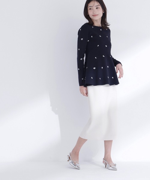 NATURAL BEAUTY BASIC（ナチュラルビューティーベーシック）の「◇ペンシルラインスカート（スカート・レディース・ブラウン/ブラック/オフホワイト・FREE）」の2枚目の写真