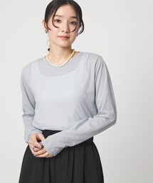 【WEB限定】<at ease>シアー テンジク ロングスリーブ カットソー