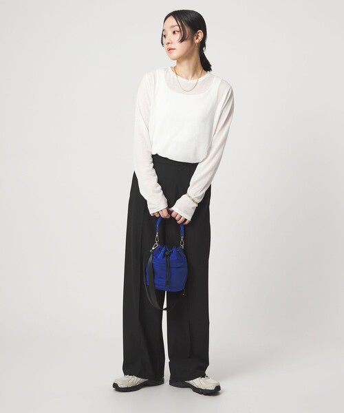 green label relaxing(グリーンレーベルリラクシング)の「【WEB限定】<at ease>シアー テンジク ロングスリーブ カットソー(Tシャツ/カットソー・レディース・ナチュラル/モカ/ライトグレー/ホワイト・FREE)」の8枚目の写真