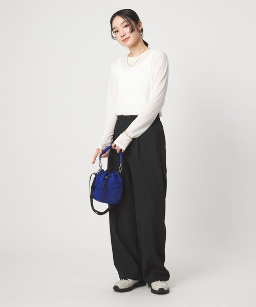 green label relaxing(グリーンレーベルリラクシング)の「【WEB限定】<at ease>シアー テンジク ロングスリーブ カットソー(Tシャツ/カットソー・レディース・ナチュラル/モカ/ライトグレー/ホワイト・FREE)」の9枚目の写真