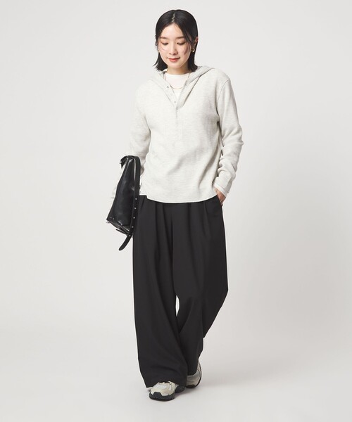 green label relaxing(グリーンレーベルリラクシング)の「【WEB限定】<at ease>シアー テンジク ロングスリーブ カットソー(Tシャツ/カットソー・レディース・ナチュラル/モカ/ライトグレー/ホワイト・FREE)」の12枚目の写真