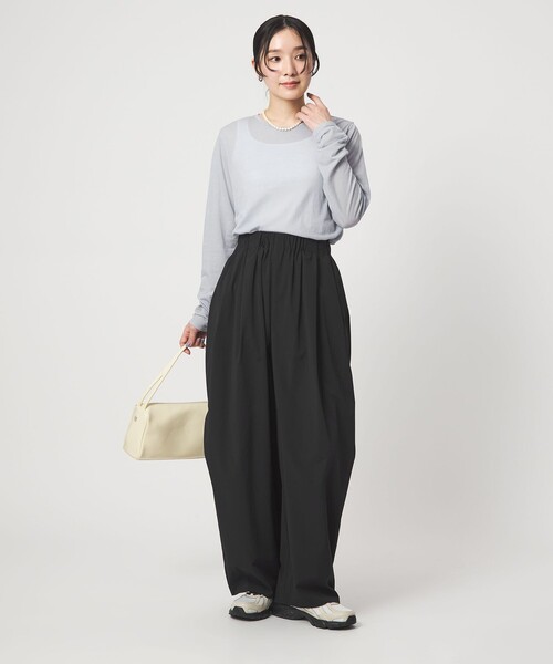 green label relaxing(グリーンレーベルリラクシング)の「【WEB限定】<at ease>シアー テンジク ロングスリーブ カットソー(Tシャツ/カットソー・レディース・ナチュラル/モカ/ライトグレー/ホワイト・FREE)」の15枚目の写真